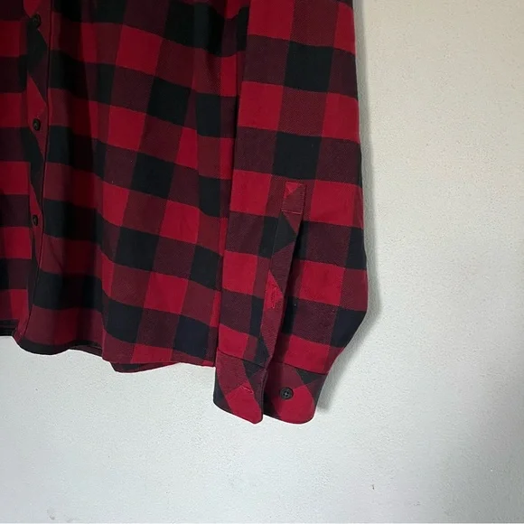 KUIU Red and Black Buffalo Plaid Casual Shirt - Picture 5 of 8